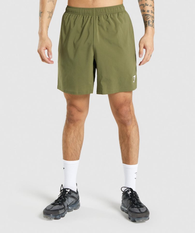 Men's Gymshark Arrival Shorts Olive | CA D0357N